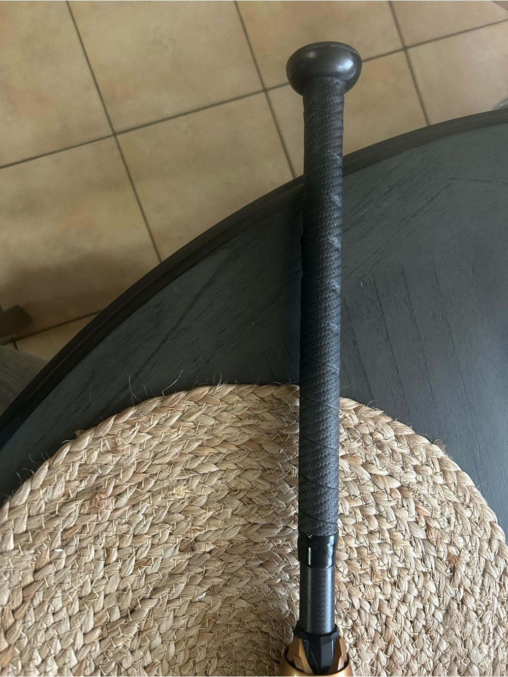 Kids Black Rolling Pin with Textured Grip